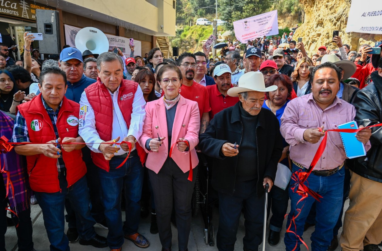 Inauguran libramiento en San Francisco Chimalpa, Naucalpan