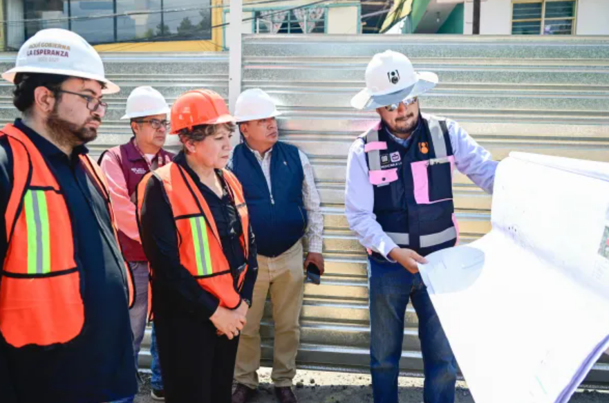 Gobernadora Delfina Gómez Supervisa Obras Del Mexicable Línea III En Naucalpan