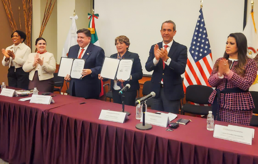 Gobernadora Delfina Gómez Álvarez Firma Hermanamiento Con El Estado De Illinois
