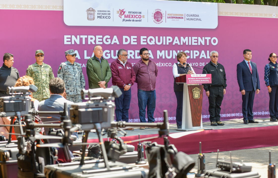 Edomex Entrega 200 Patrullas, Monopatrullas y Drones Con Alta Tecnología En Naucalpan