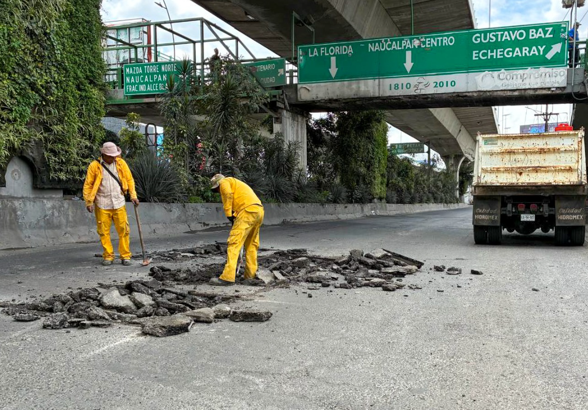 Junta De Caminos Continúa Con Bacheo De Periférico Norte Desde El Toreo A Tepotzotlán